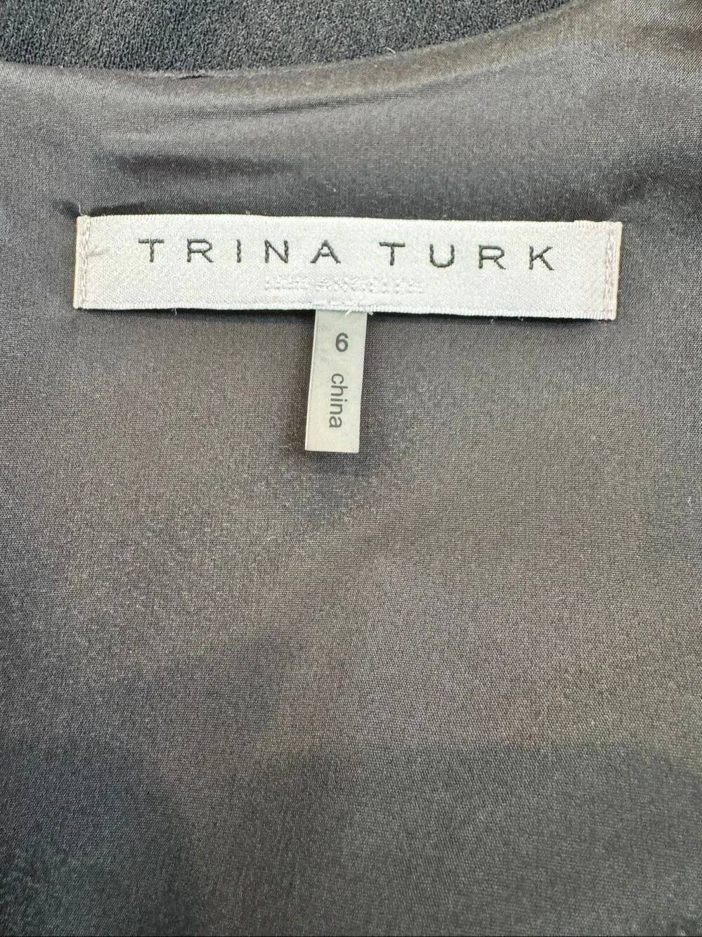 Trina Turk Black Colossal Shift Dress Paillette Sequin Hem Cocktail Party 6